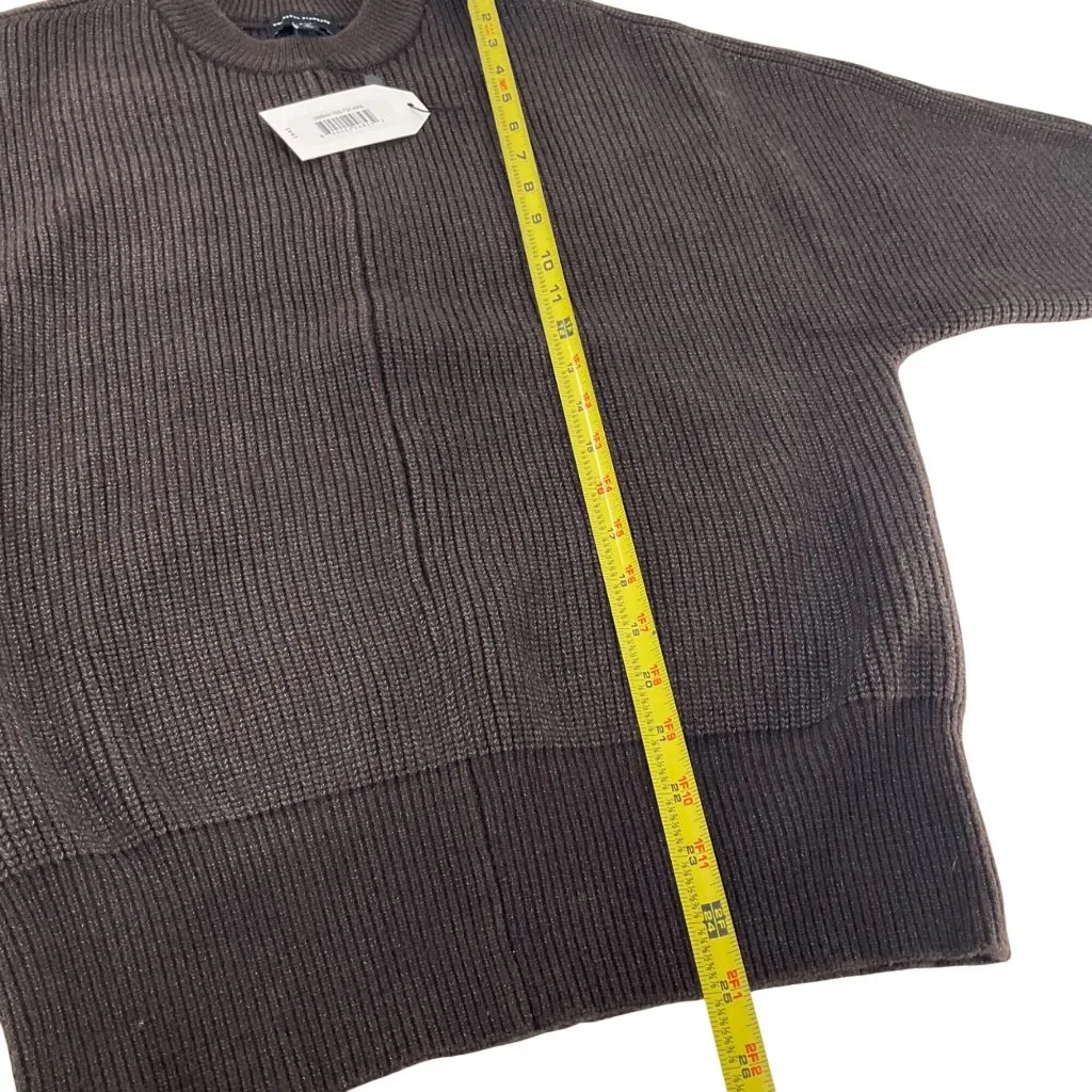 Universal Standard better than wool dolman sleeve Brown Ribbed Sweater 4XS 00 - Image 12