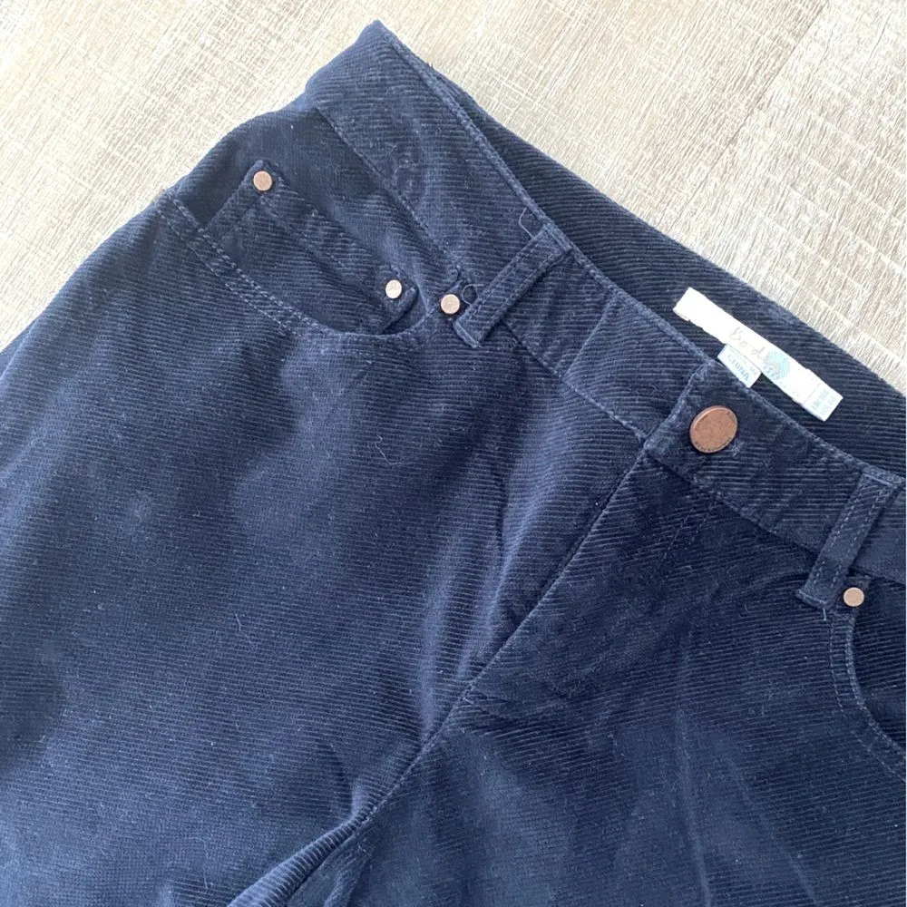 BODEN Corduroy Slim Straight Pants Womens 6 Cord Jeans Navy Blue Academia Preppy - Image 9