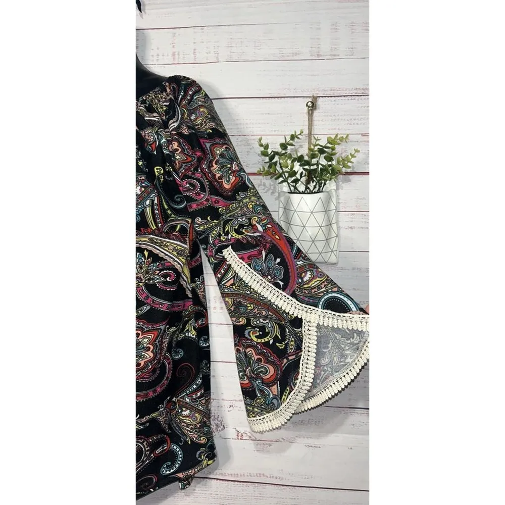 Women’s Multi Print Bell Sleeve Tunic Large / XL - Image 3