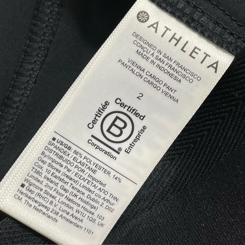 Athleta  Vienna Cargo Pants Black Size‎ 2 Style 988133 - Image 7