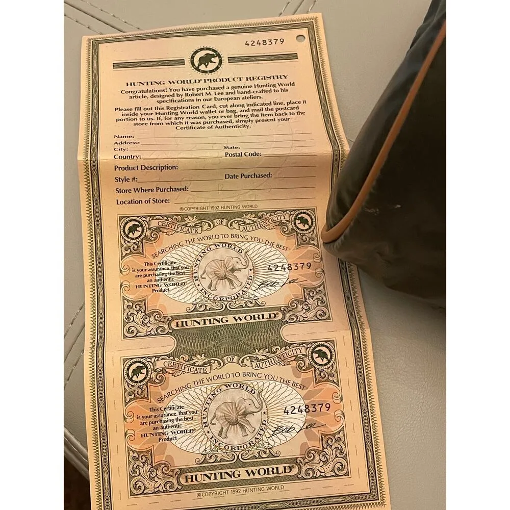 Hunting World Hunter Green Satchel Bagette RARE Bag - Image 9