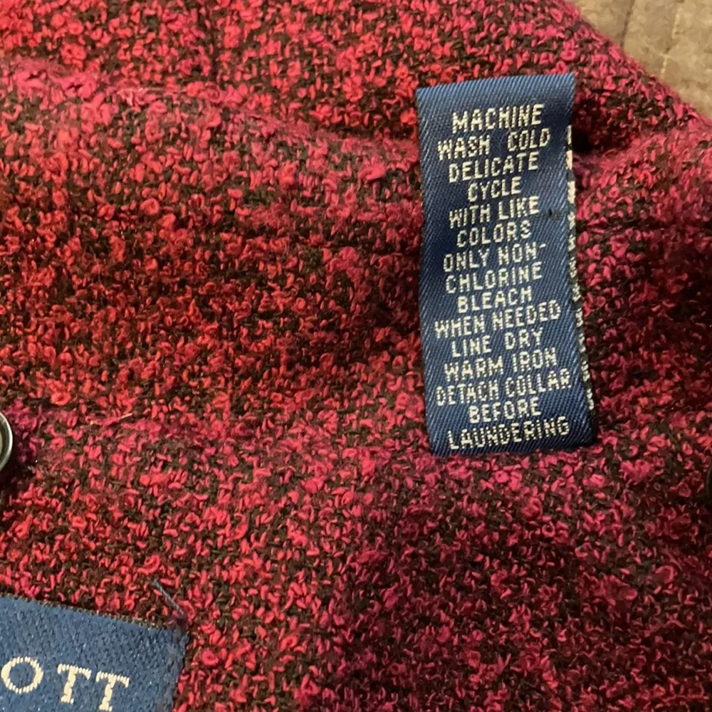 KAREN SCOTT Fuchsia and Black Blazer Jacket Size 10 - Image 8