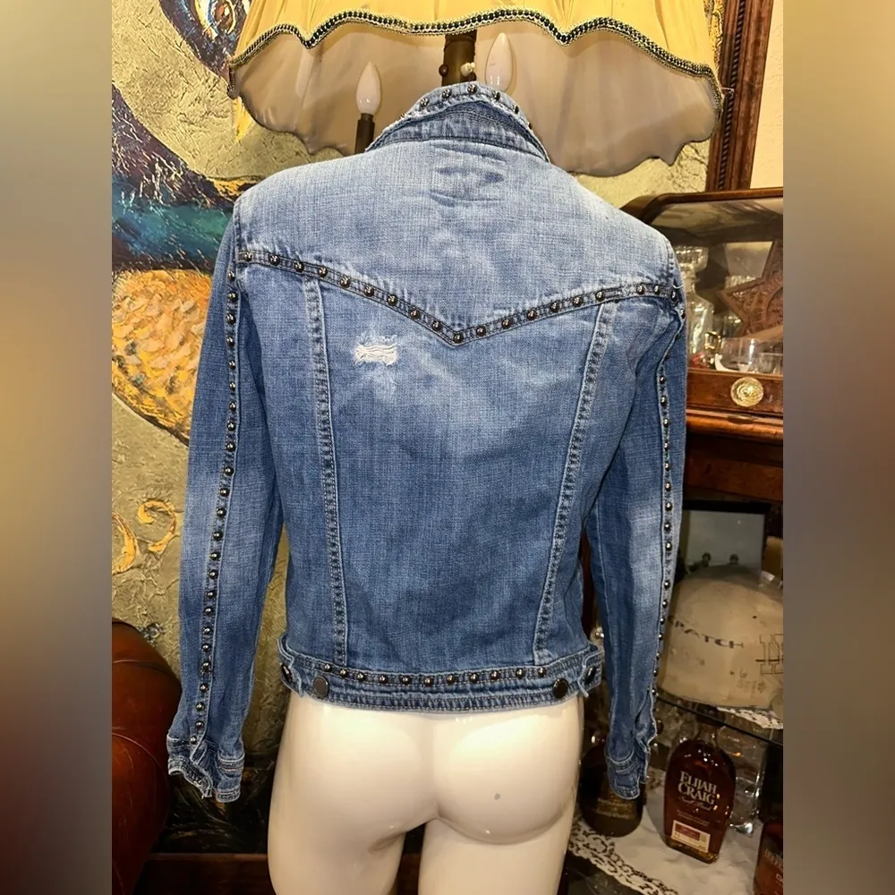 EUC BlankNYC studded jeans jacket long sleeve - Image 2