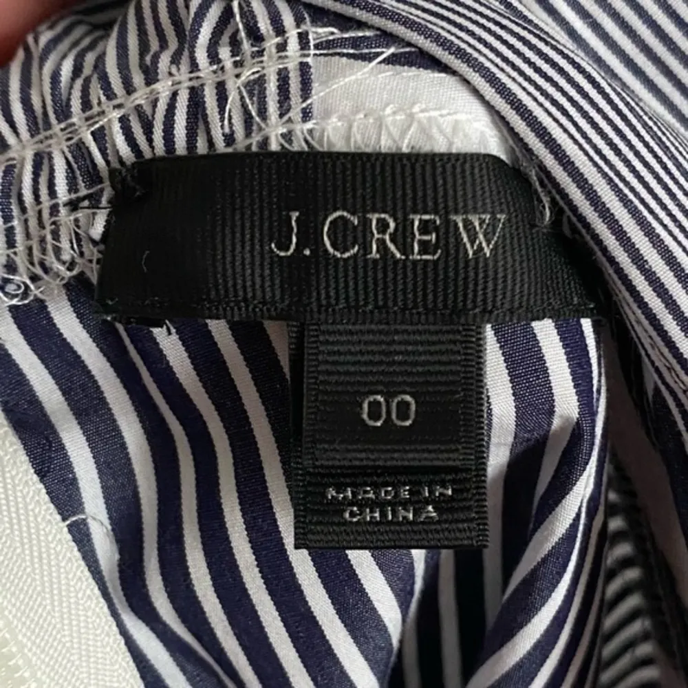 J. Crew • Navy Stripe Off Shoulder Ruffle Blouse - Image 10