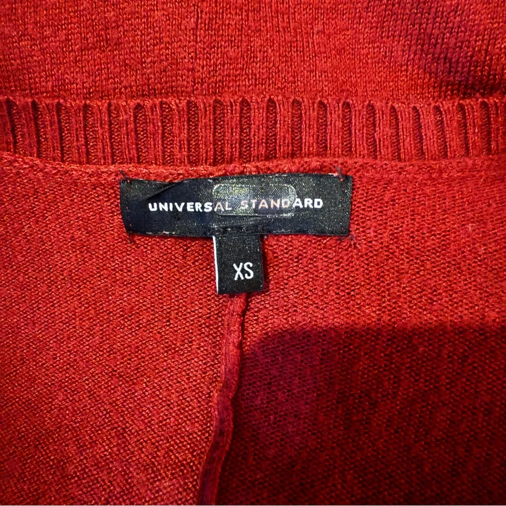 Universal Standard Asymmetric Tunic Sweater Women’s Size XS Red Long Sleeve - Image 5