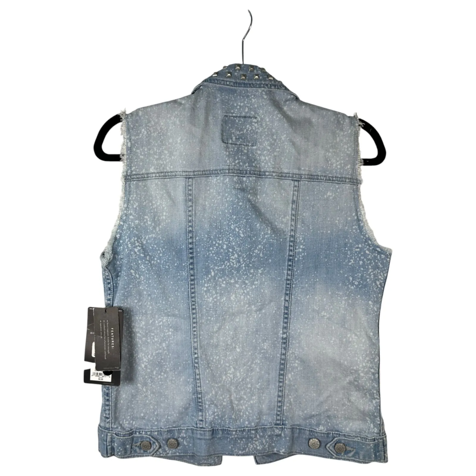 Rock & Republic Gunshow Studded Acid Wash Vest Women's Size Small NEW with Tags - Image 2