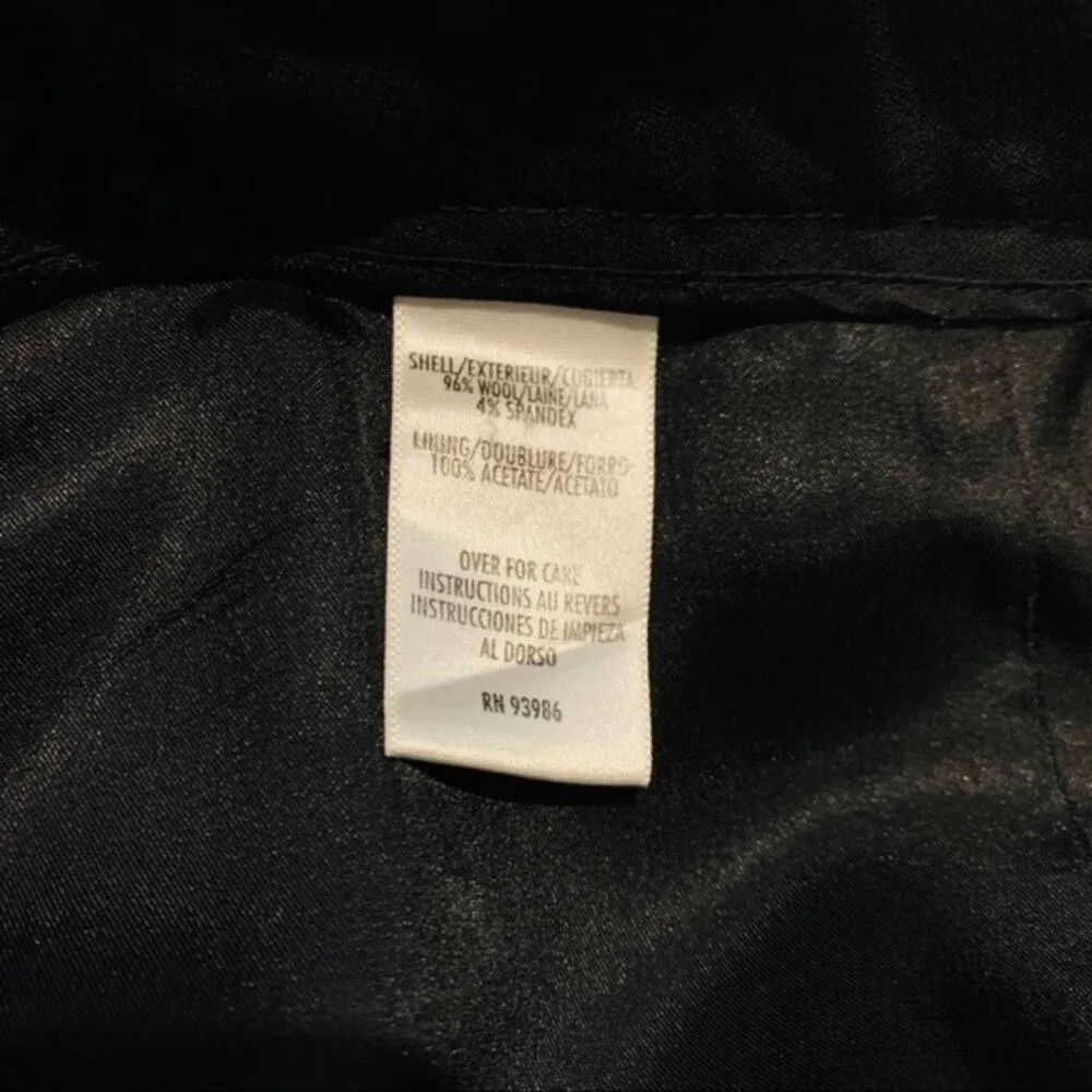 Vtg Casual Corner Wool Blend Dress Trouser Sz 8 Black - Image 4