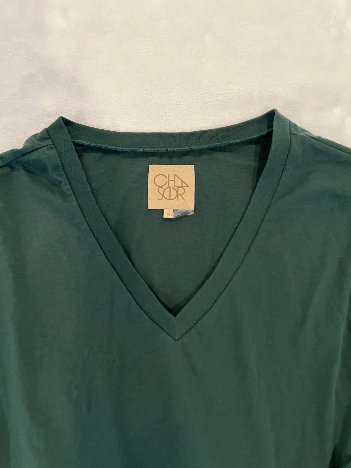 Chaser Green V-Neck Long Sleeve Top Size S - Image 2