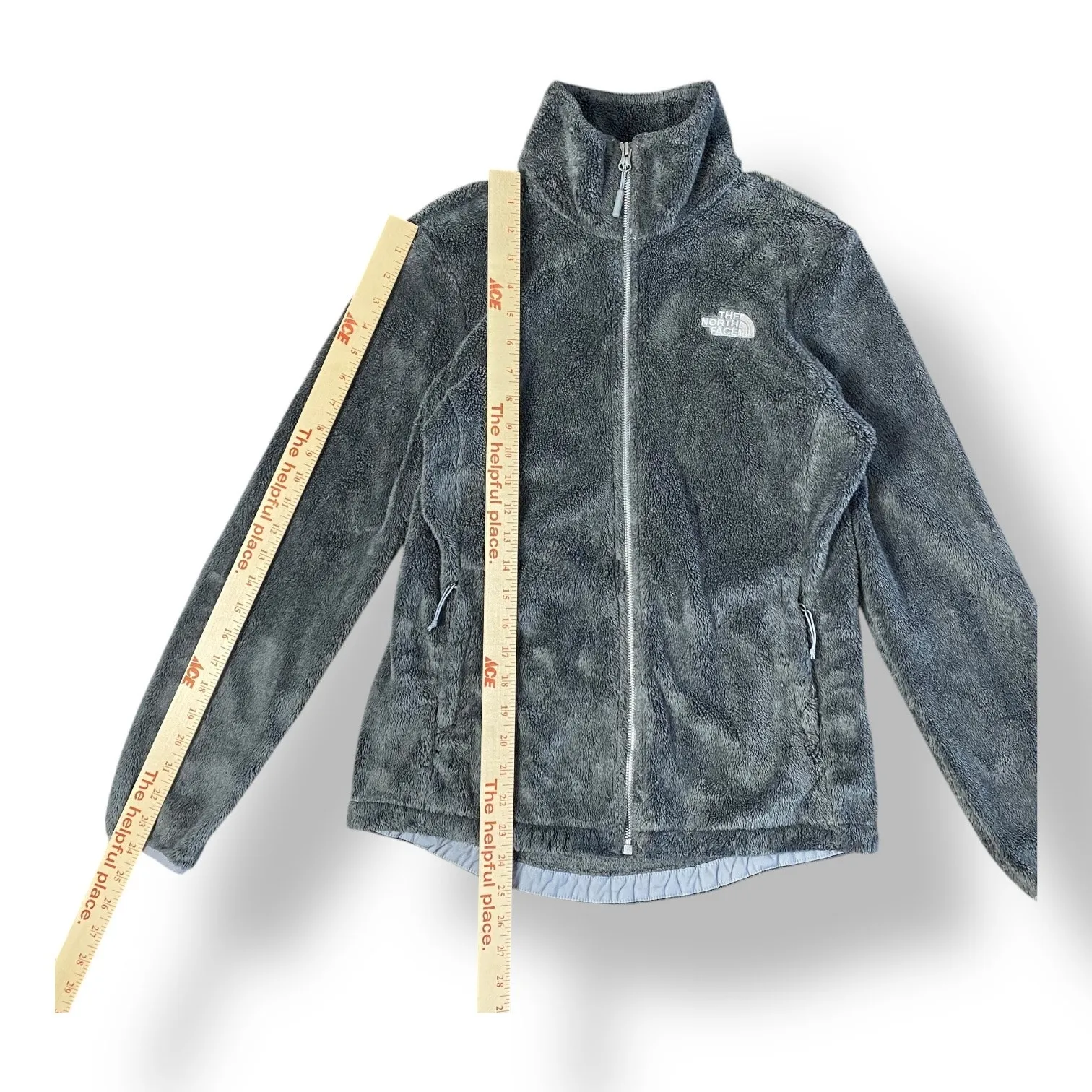 The North Face Womens Mid Grey Osito Jacket‎ Size S Basic Outdoors - Image 3