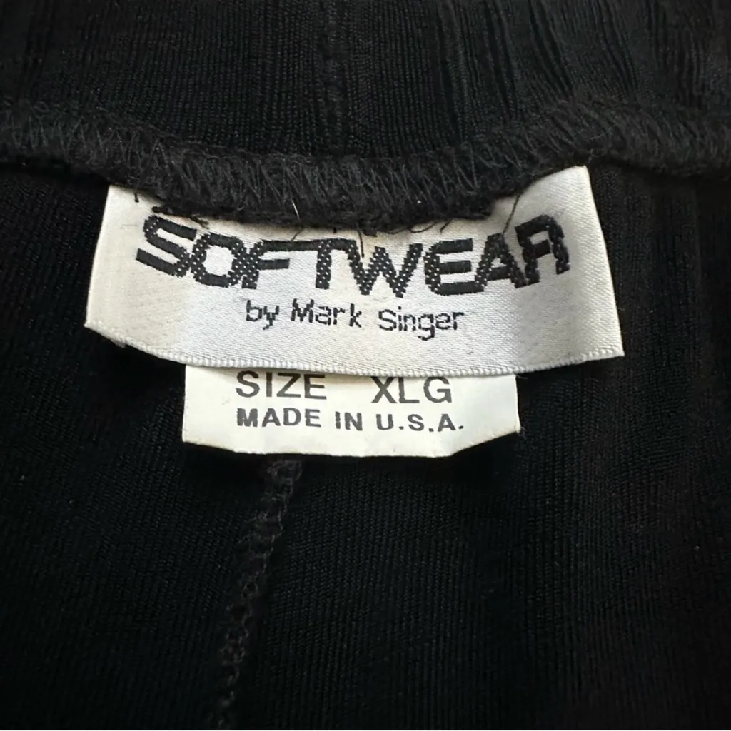 Softwear By Mark Singer Embellished Black Pin On Stretch Pants XL Vintage USA - Image 4