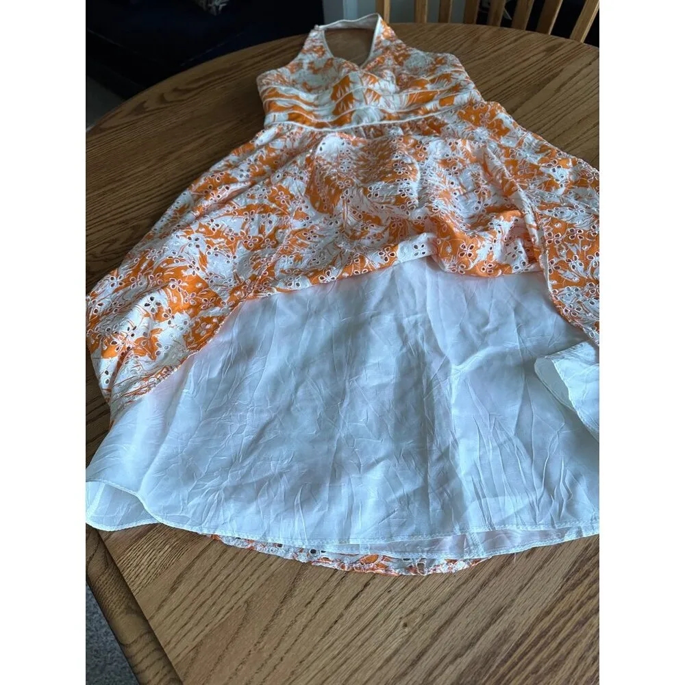 Kay Unger NY 100% Silk Floral Halter Dress Sz 2 Demure Cruise Hawaiian Tropical - Image 12