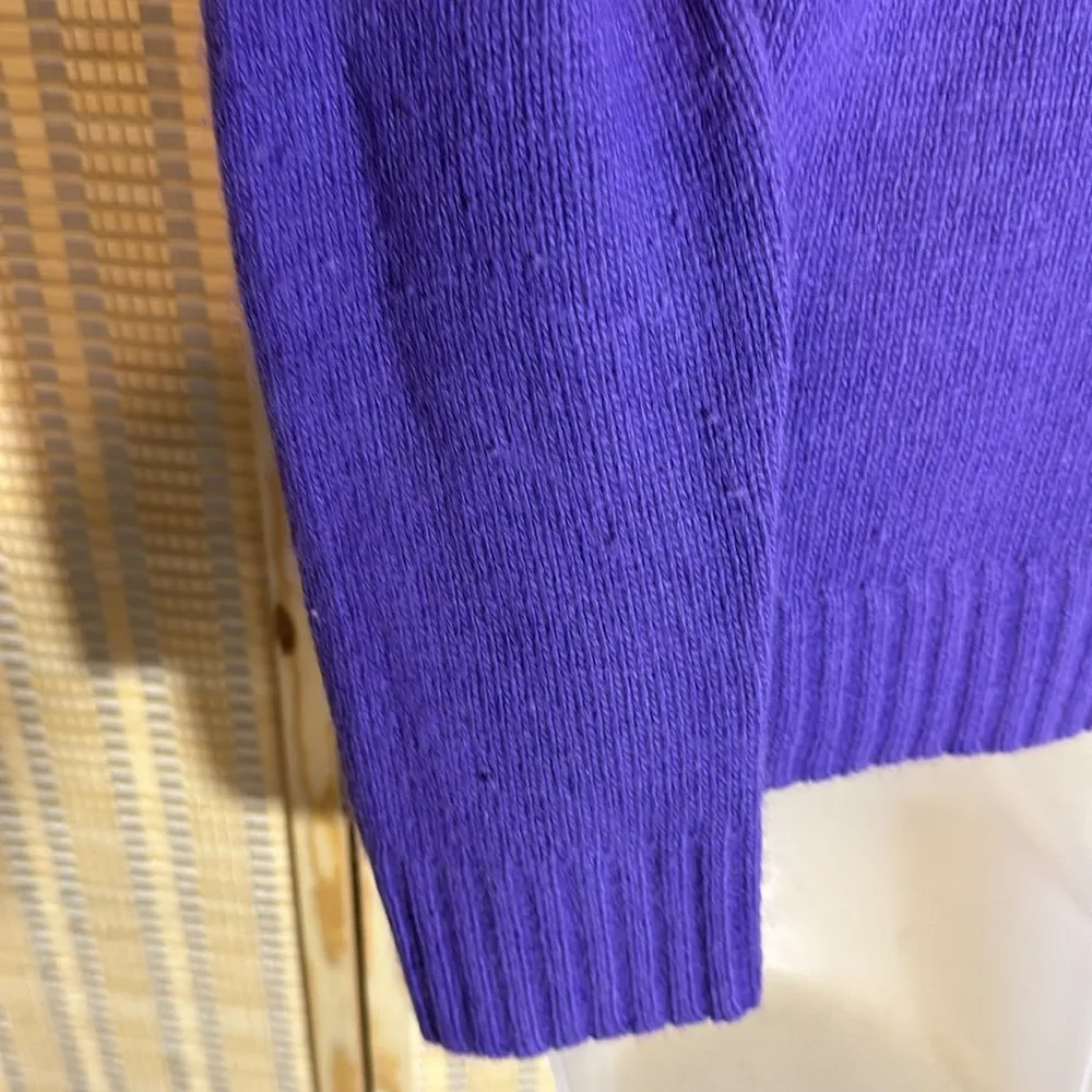 Rafaella Vintage 1990s Y2K Purple Angora Lambswood Cowlneck Sweater Small - Image 11