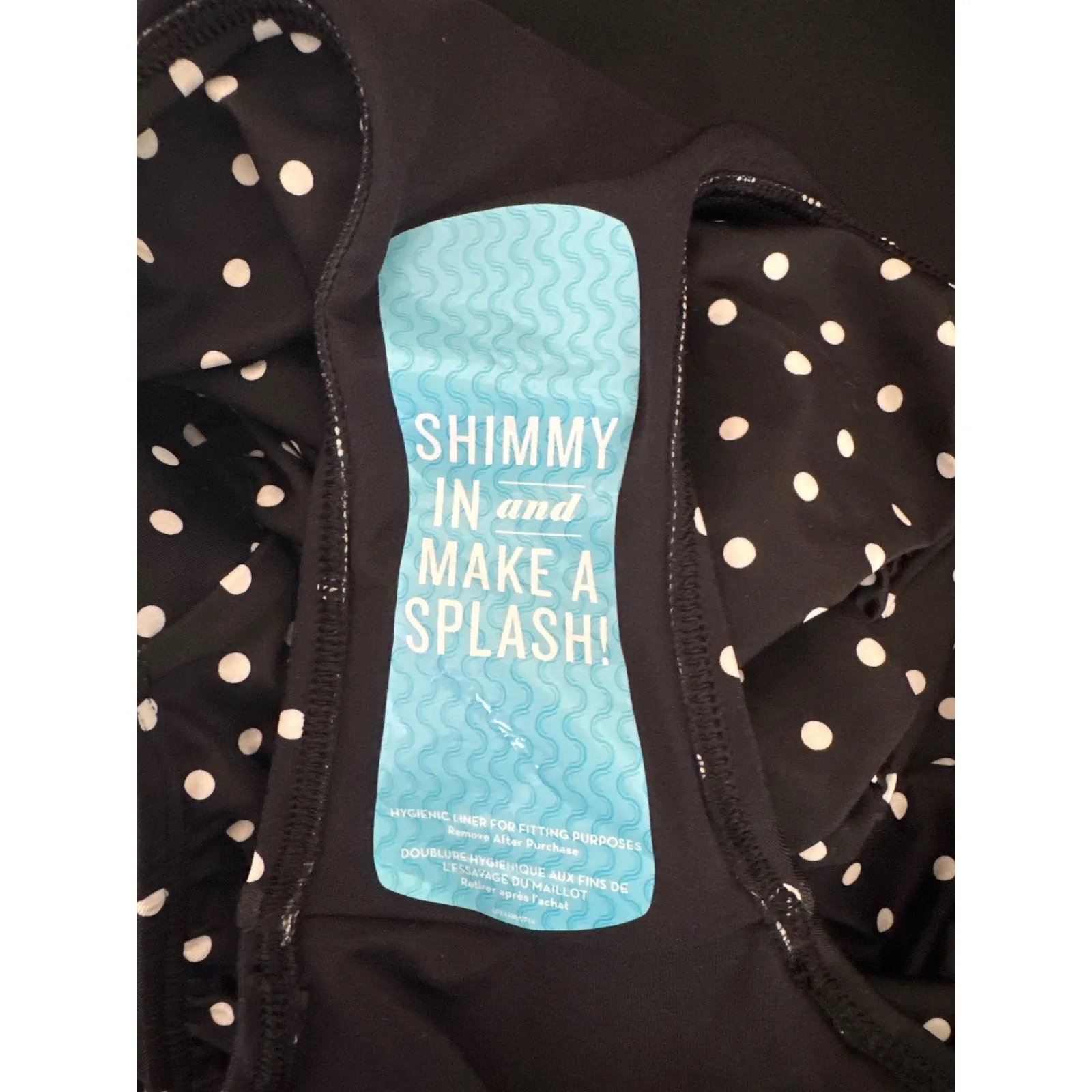 SPANX Black Polka Dot One Piece Swimsuit Tummy Control Ruched Adjustable Straps - Image 8