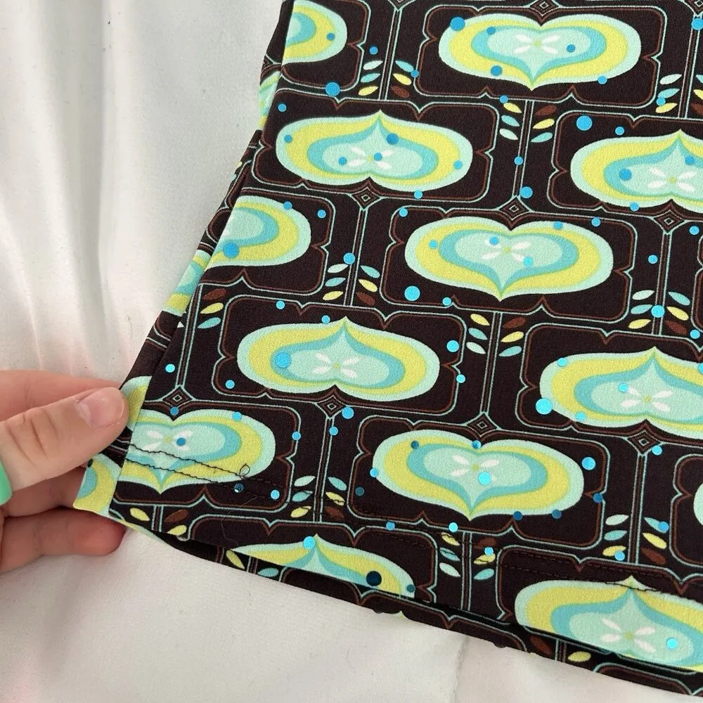 Only Nine Petite Womens Large L Cami Babydoll Whimsy Hearts 90s Y2K Retro VTG Green - Image 2