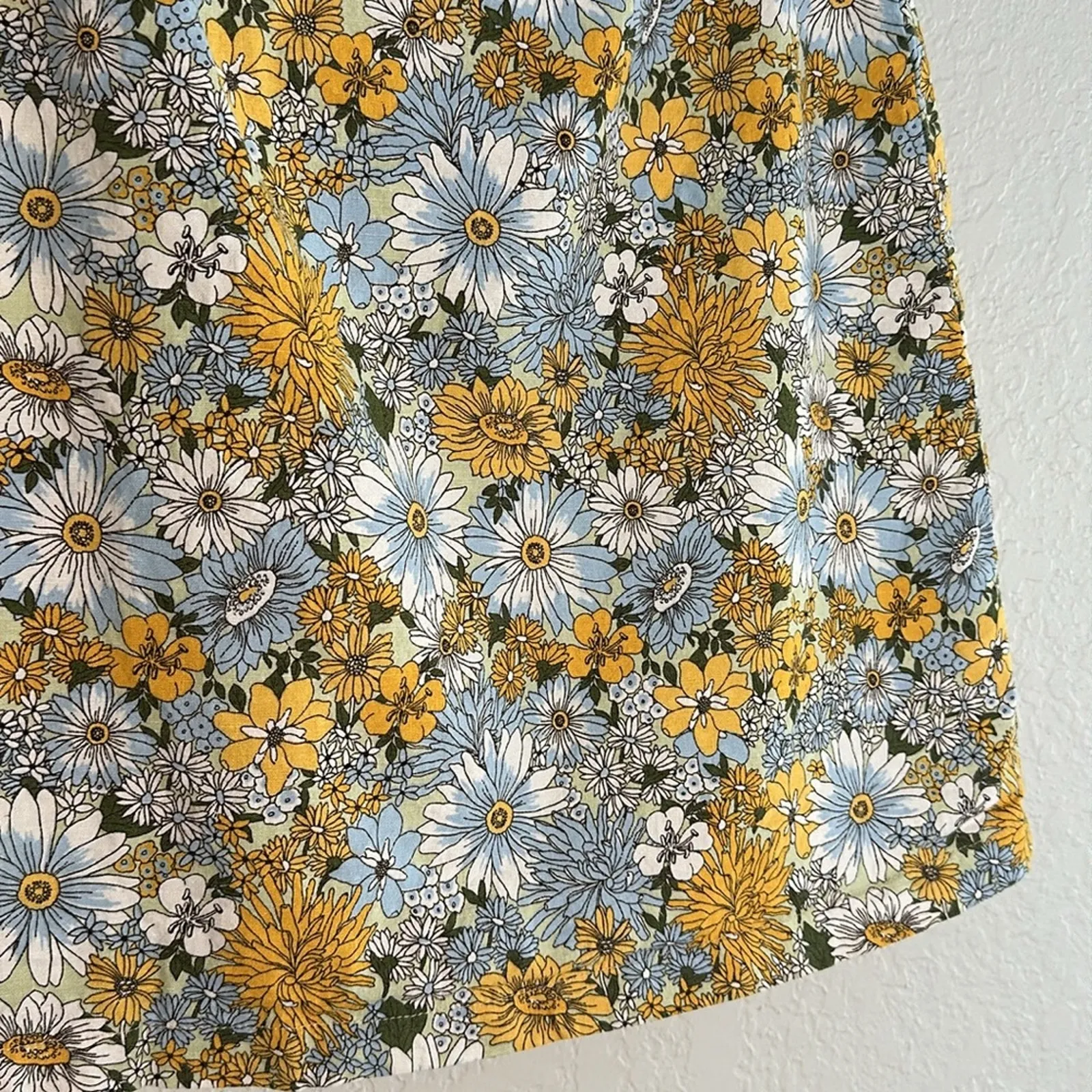 Urban Outfitters Flower Power 70s Daisy Mini Skirt Orange Yellow Festival Mod - Image 6