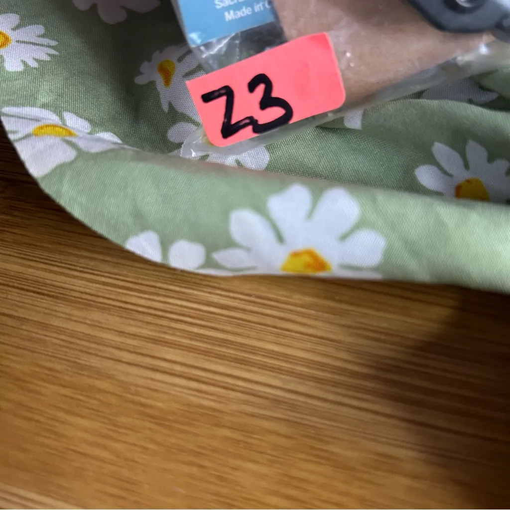 Green Floral Hair Scarf - Image 4