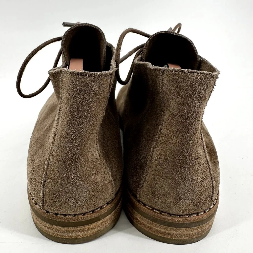 Eileen Fisher Baret-Ss Ankle Bootie Suede Leather High Top Lace Up Brown Tan 7.5 - Image 5