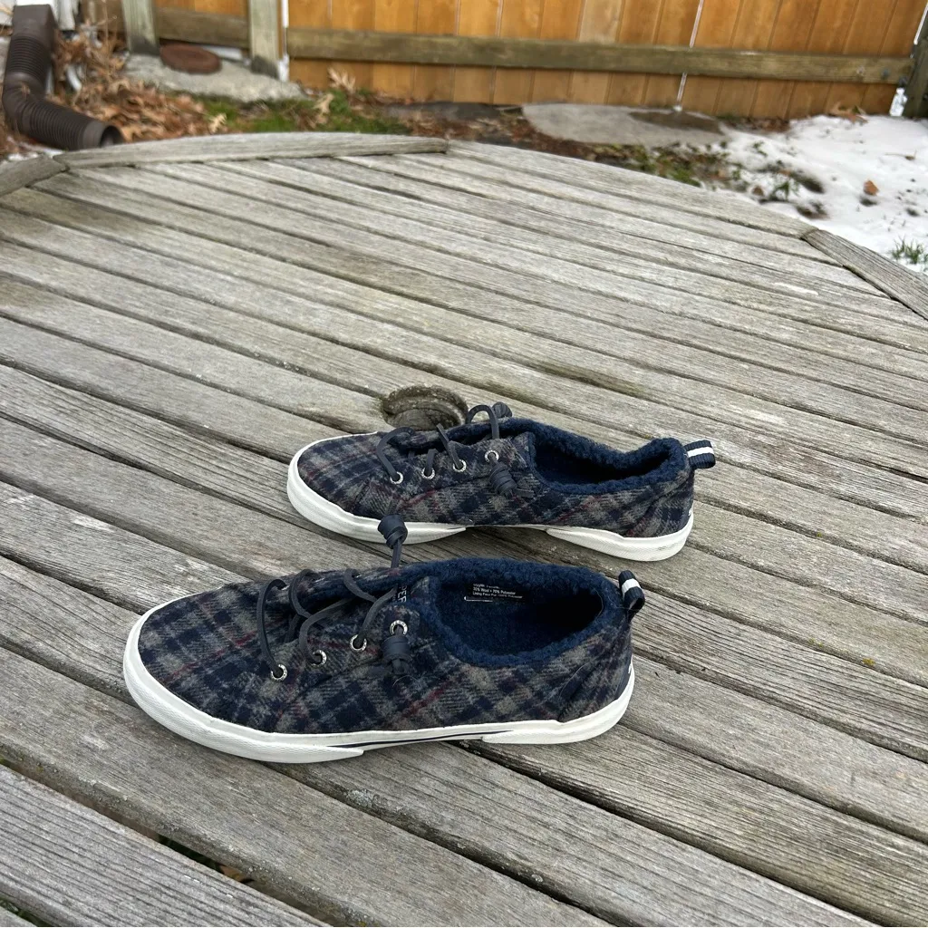 Sperry‎ Womens Pier Wave LTT Teddy Wool Navy Multi Sneaker 7 Laidback Casual - Image 2