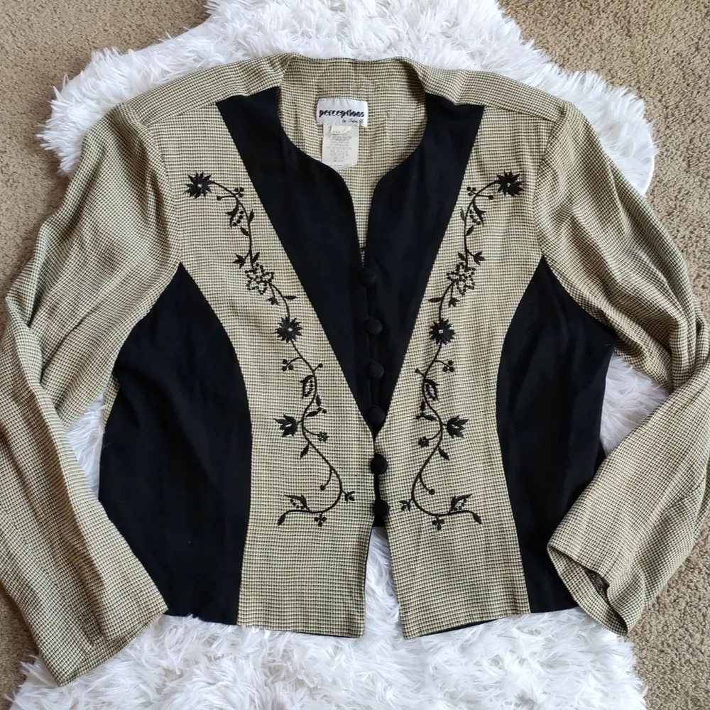 80s Perceptions by Irene B shoulder pads blazer - Image 4