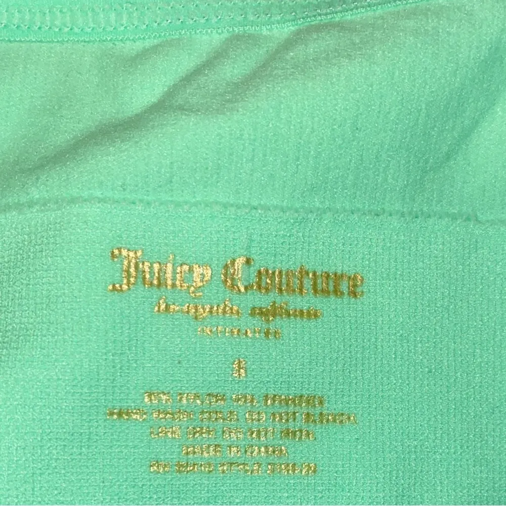 Juicy Couture Rhinestone Sports Bra Y2K 90s Athleisure Designer Bling Small - Image 7