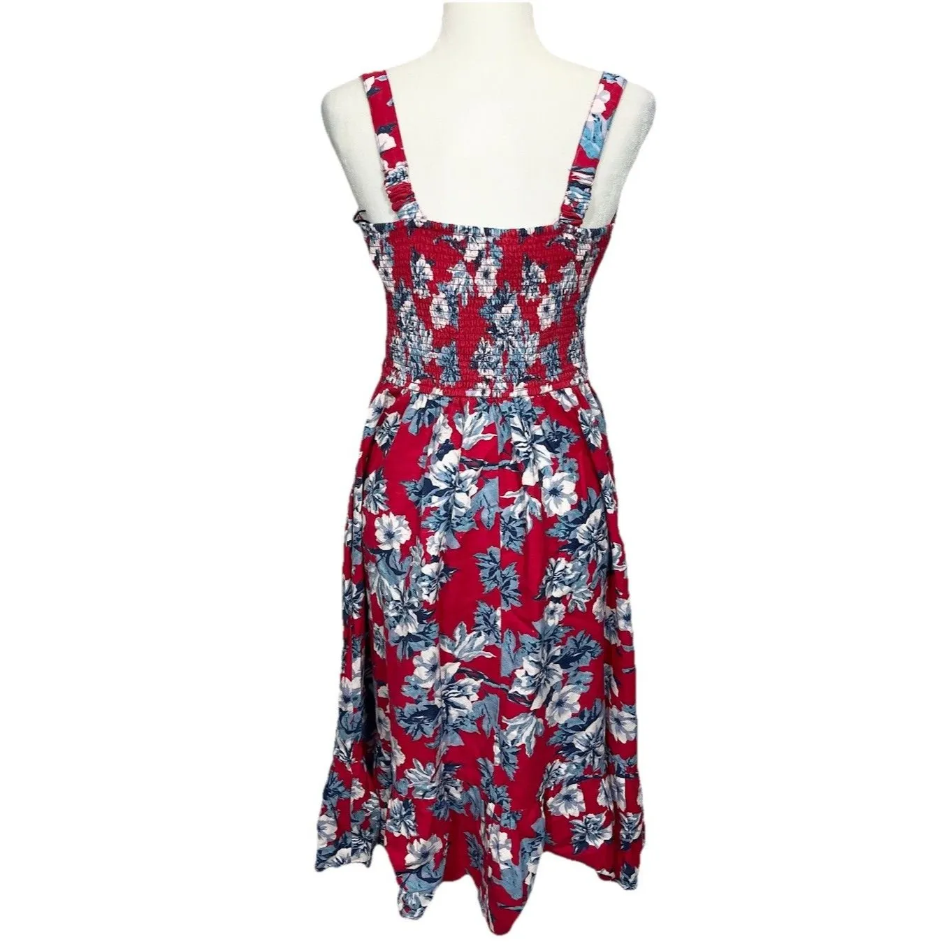 Japna Corset Button Floral Size Large Midi Dress Women Sleeveless Feminine - Image 2