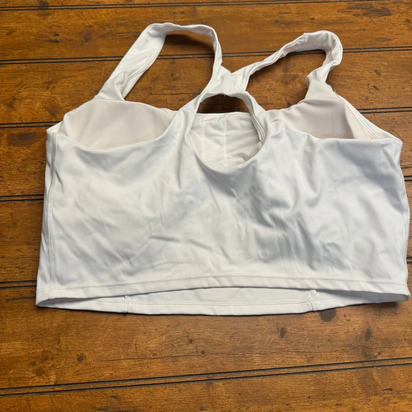 Avia White Athletic Crop Top Sports Bra Size XXL - Image 2