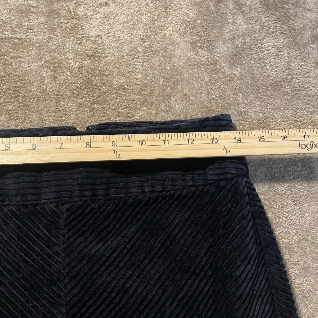 Gap Skirt Womens 6 Corduroy Black Pencil Knee Fitted Back Zipper Modest Minimal - Image 4
