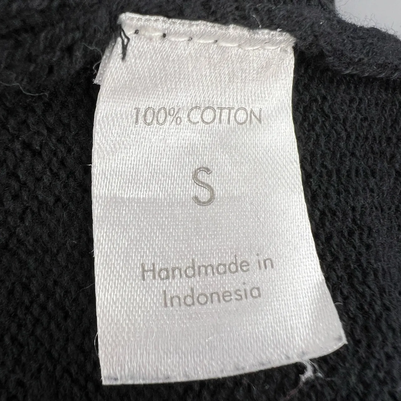 AURA Slip Dress Black Knit V Neck Sleeveless Midi 100% Cotton Minimalist Size S - Image 6