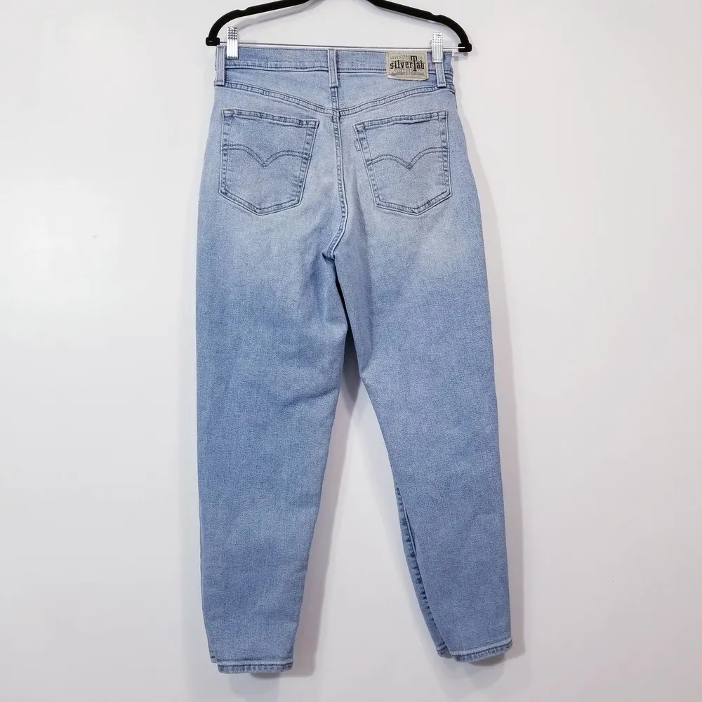 Levi's Silver Tab Distressed Ripped Mom Jeans - Image 2