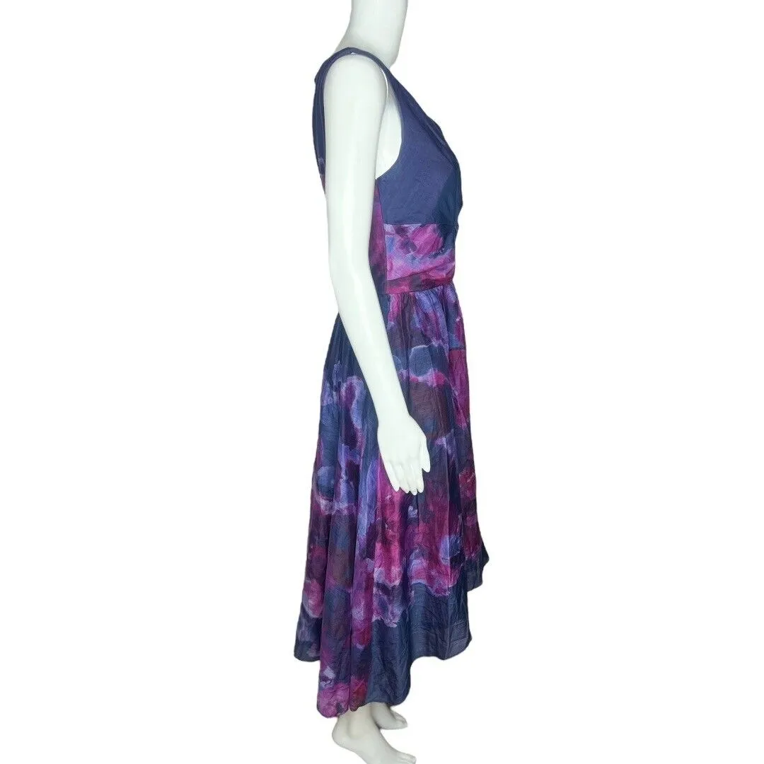 Neiman Marcus Lela Rose X Target Women’s Watercolor Dress Navy Purple Size 6 - Image 2