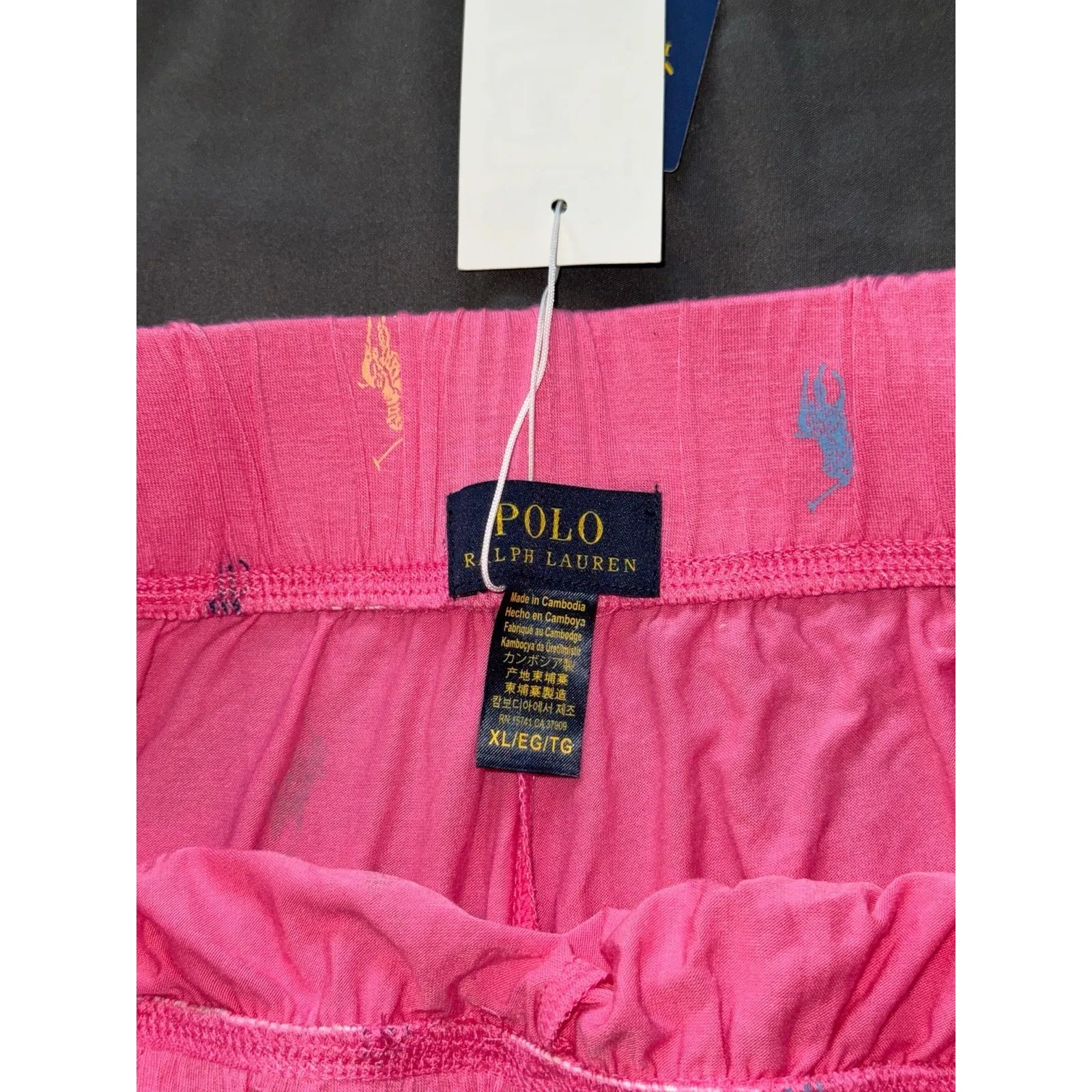 Polo Ralph Lauren Women's Pink All Over Print Lounge Sleep Pants Size XL NWT - Image 3