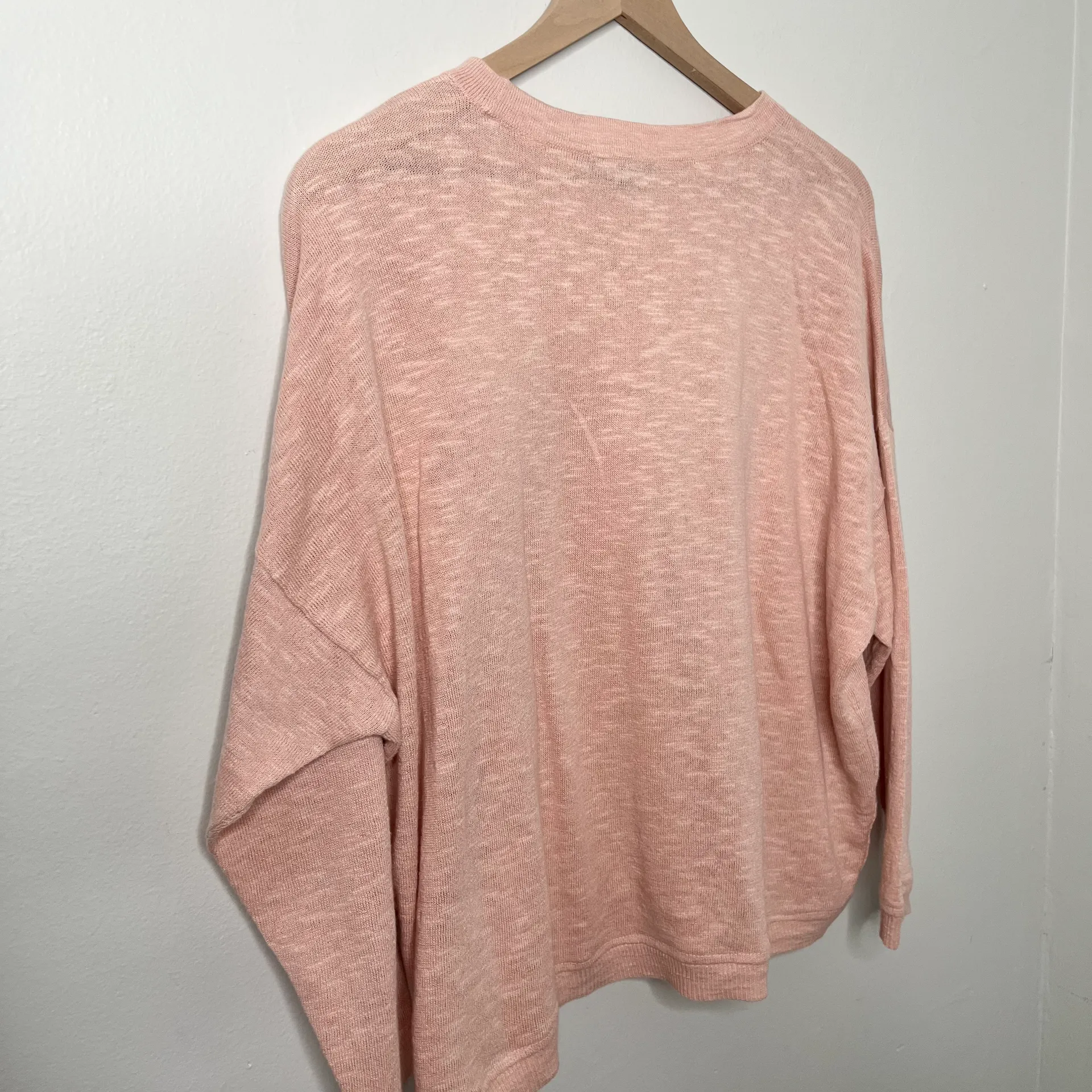 Linen Organic Cotton Slub Top Pink Women’s Size Large - Image 4