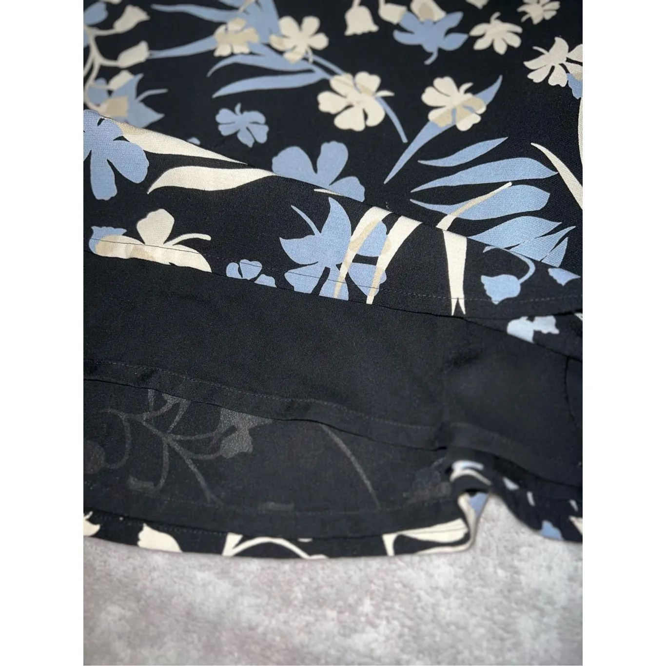 Women’s Vintage MIDI Knee Length Floral Chiffon Skirt 10P - Image 7