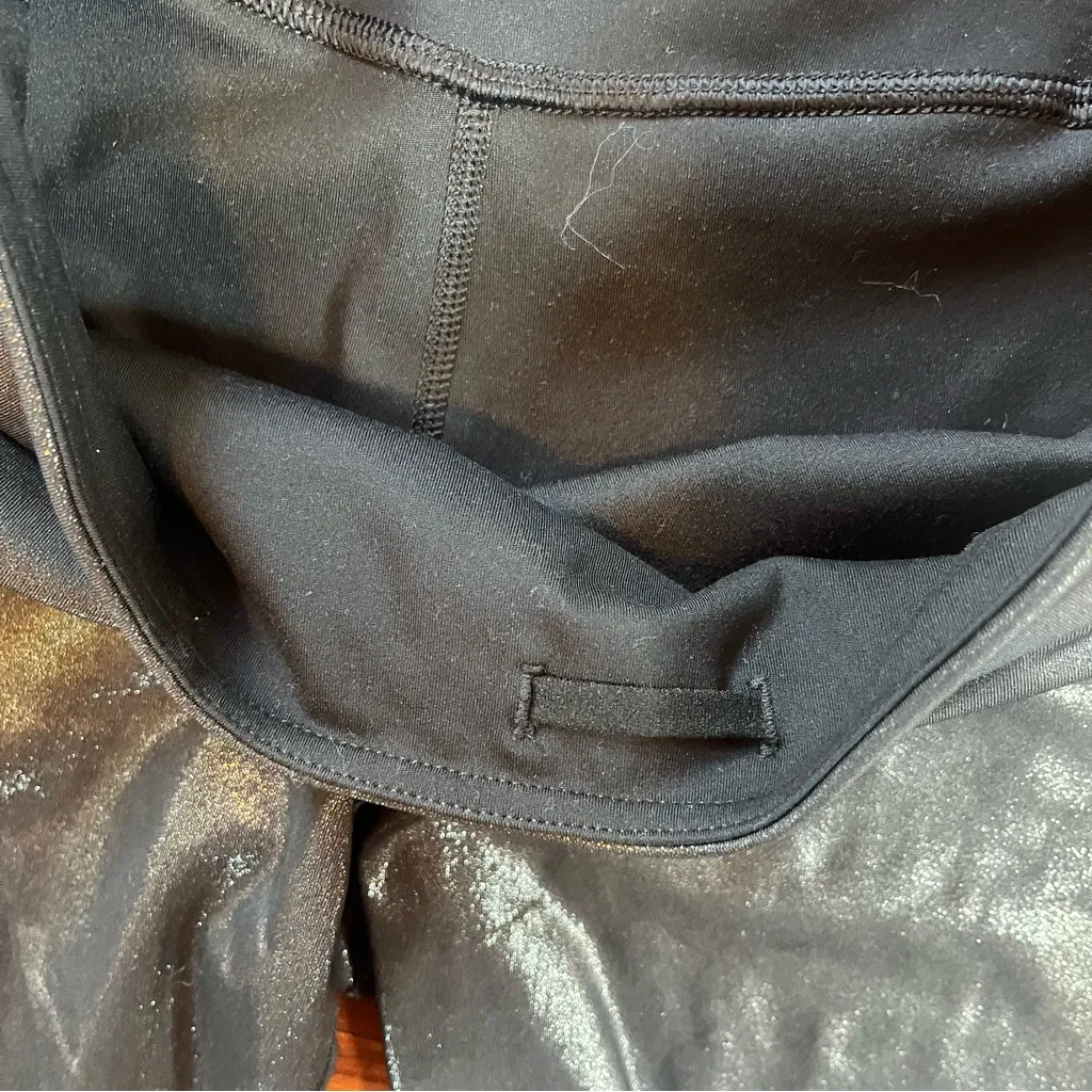 Sparkly Metallic Black/Copper GAP FIT leggings - Image 5