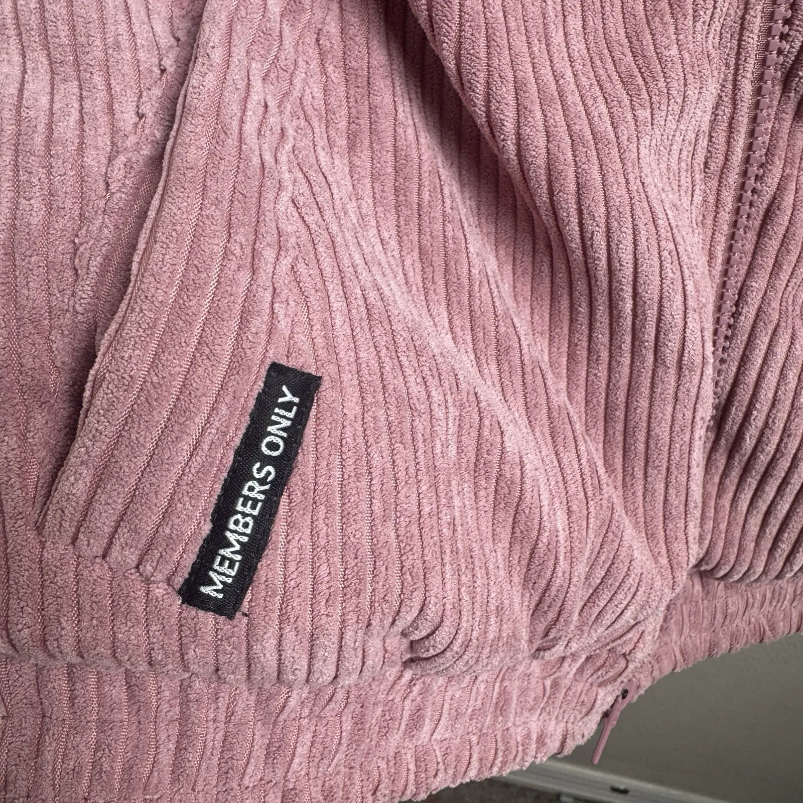 Looney Tunes Members Only Corduroy Bomber Jacket Womans Lola Bunny Pink Sz Small - Image 11