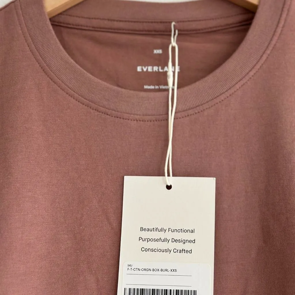 Everlane The Box Cut Tee in Essential Cotton in Rose Dusk, Size XXS - Image 6