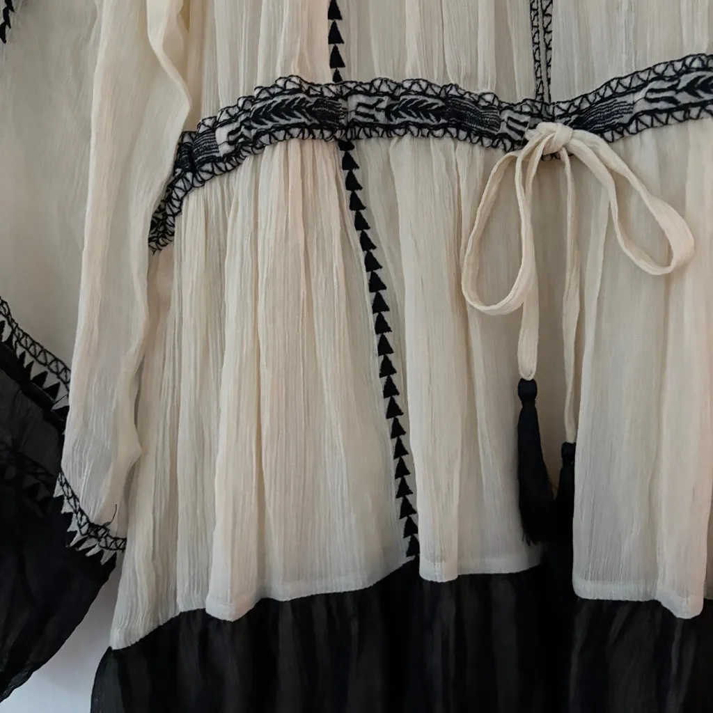 Ulla Johnson Loreli Dress Moonflower Size 14 NEW Boho Bohemian Flowy Tassel Tier - Image 6