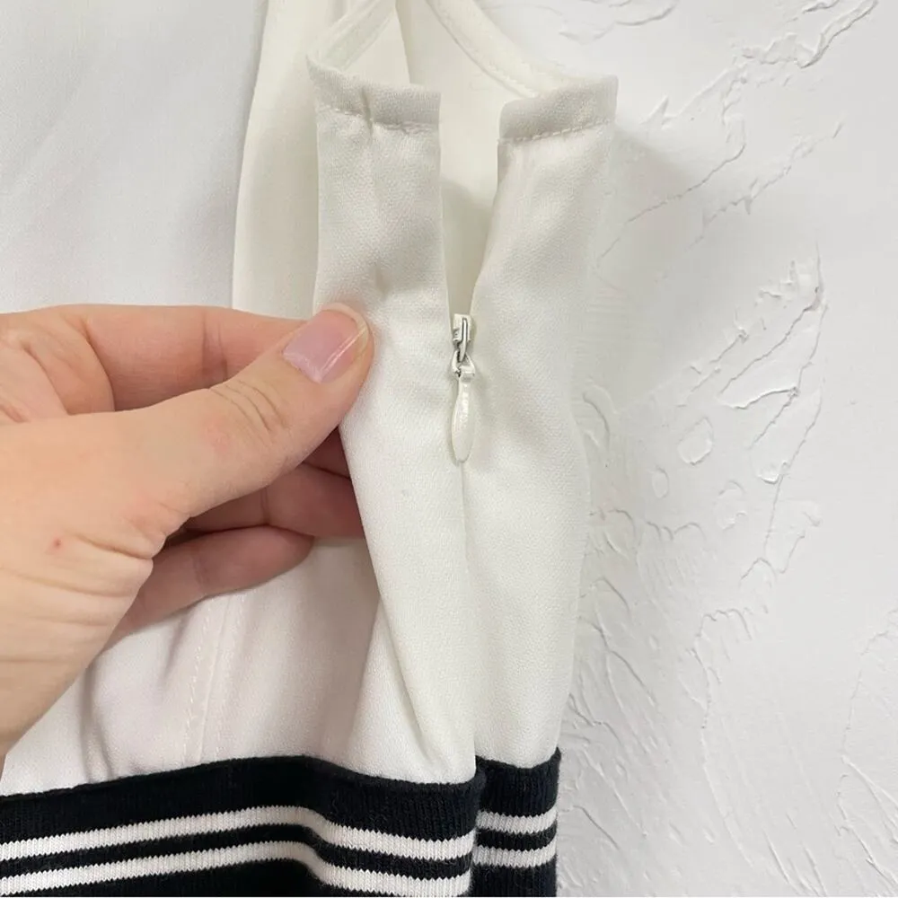 Trouvé White & Black Sleeveless Midi Dress Womens S Sporty Casual Beachy Macy's - Image 3