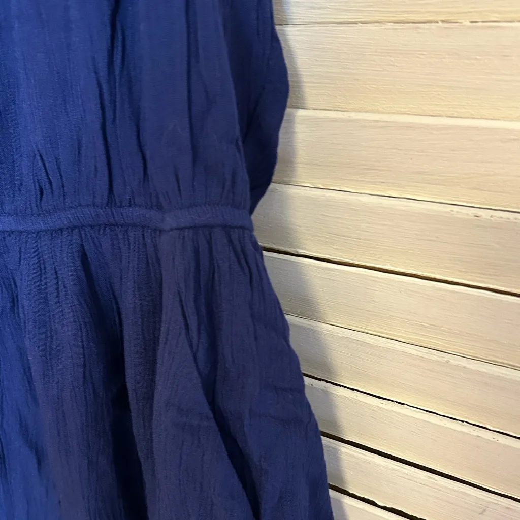 Francescas Blue Rain Off shoulder embroidered Shorts romper size Small NWT - Image 7