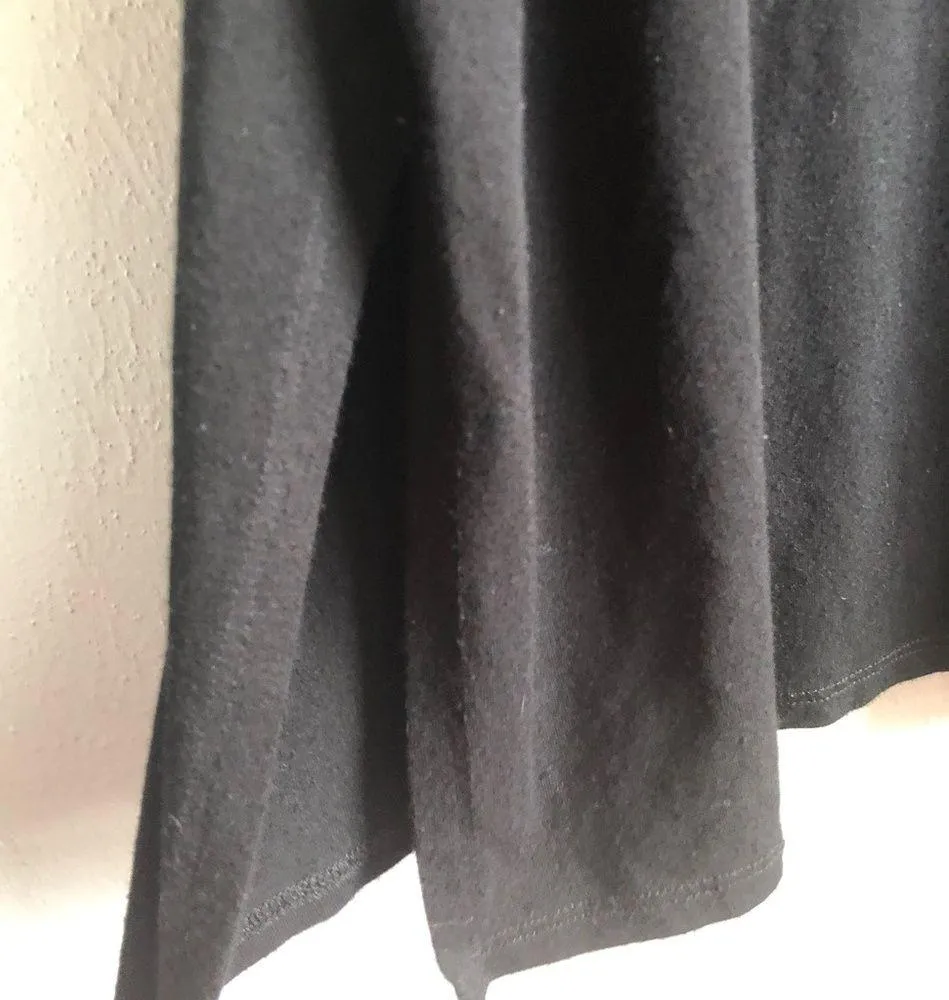 Eileen Fisher Tunic Black Rounded Neckline Half Sleeve Top Sz L GUC - Image 9