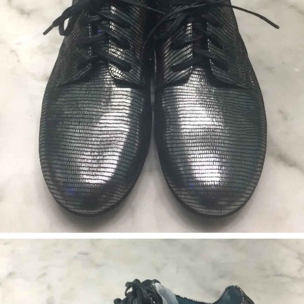 Thierry Rabotin Italian Quality Lace Up Oxford Capezio Shoes RARE 36 1/2… Black Size 6 - Image 10