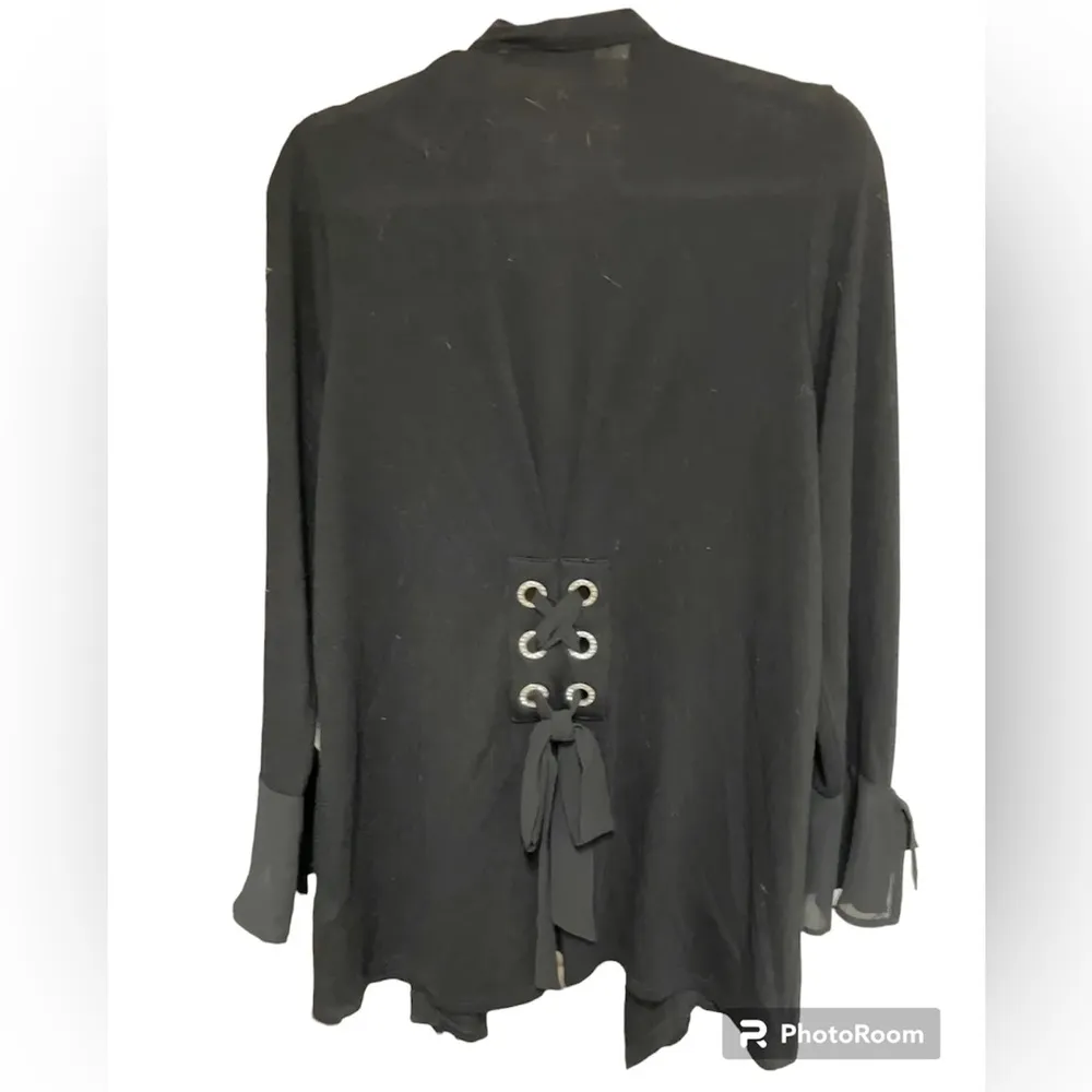 August Silk size medium open front cardigan EUC - Image 2