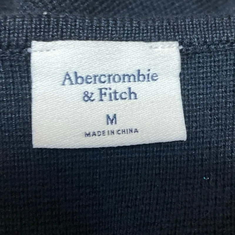 Abercrombie & Fitch Women's Black Zip Up Long Sleeve Crop Cardigan Sweater Top M - Image 3