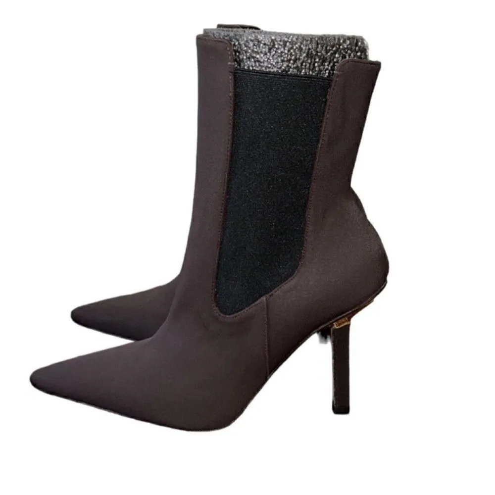 Good American  Chocolate Brown Ankle Boots(Size 9) - Image 9