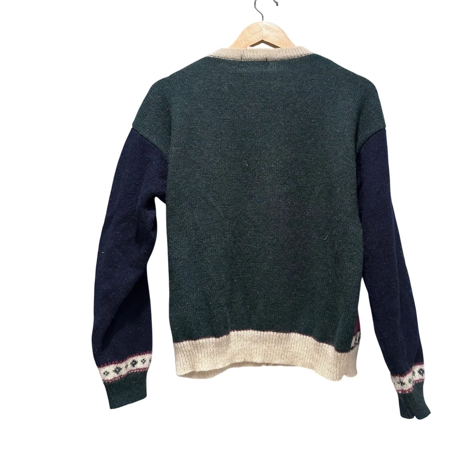 Woolrich Vintage 1990s Save Our Animals Wool Cardigan Sweater Size Large - Image 2