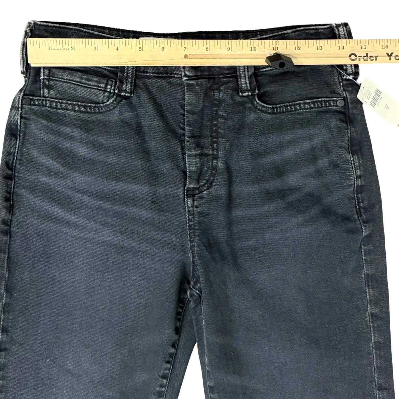 Pilcro Anthropologie Charcoal Gray High Rise Slim Crop Jeans Size 27 NEW Tags - Image 4
