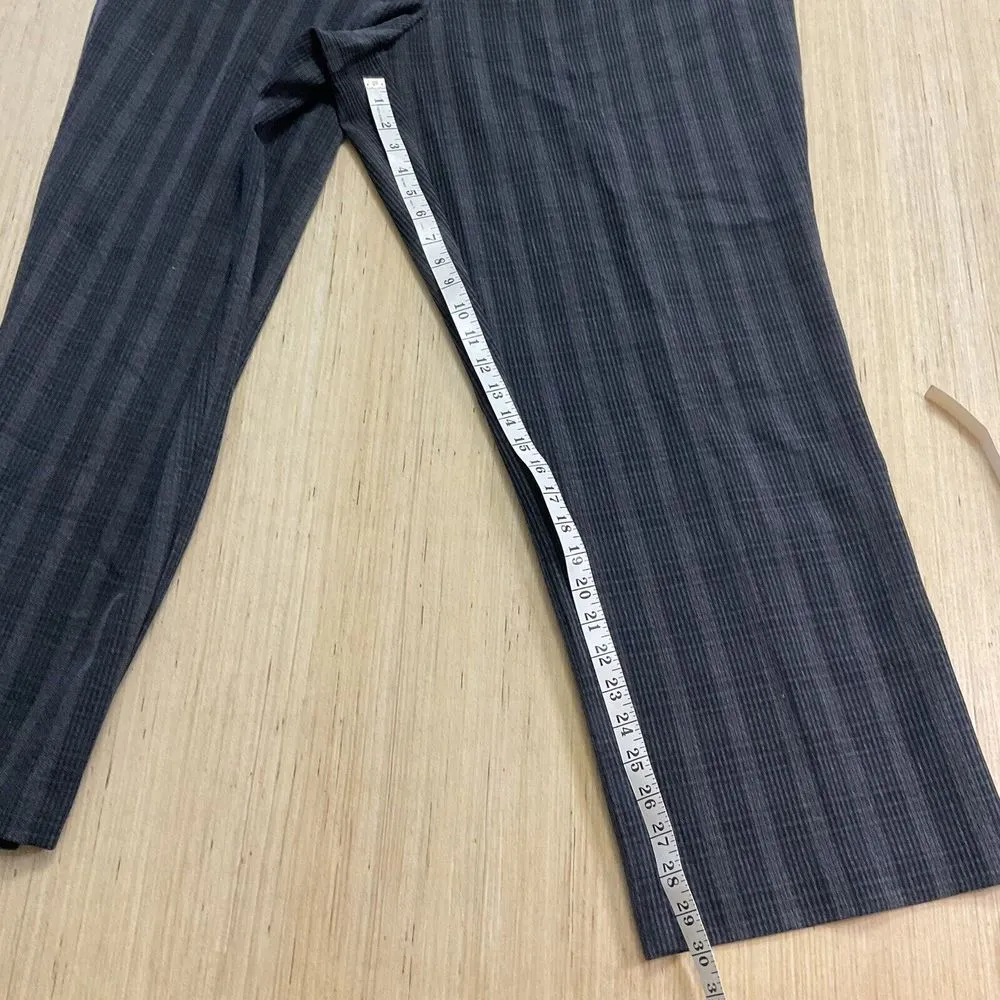 Avenue Tummy Control Trouser Plus Size 24 Plaid Slimming Dress Pants New Career Black - Image 5