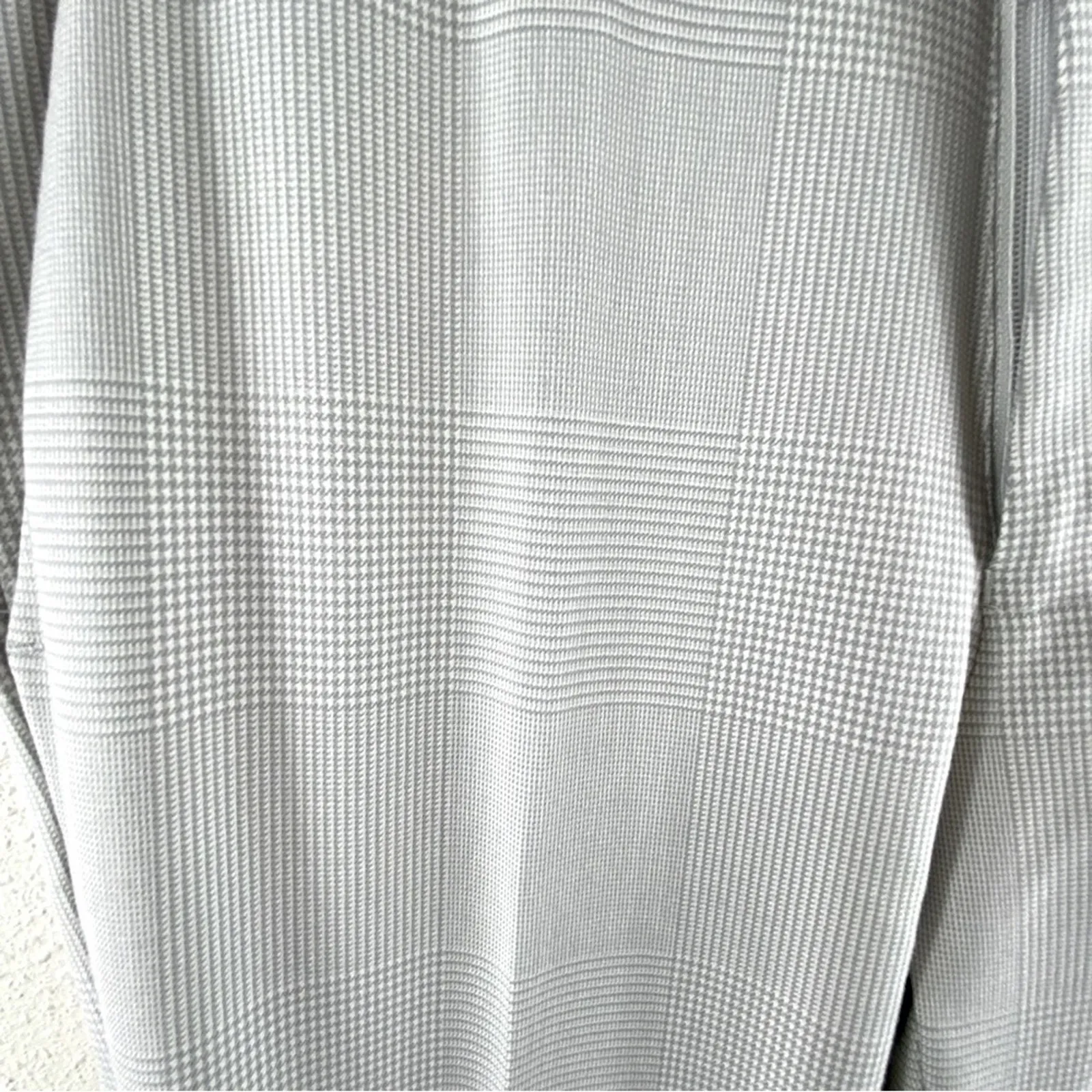 ASOS‎ Gray Checkered Patterned Straight Cuffed Leg Trousers Size 28 - Image 3