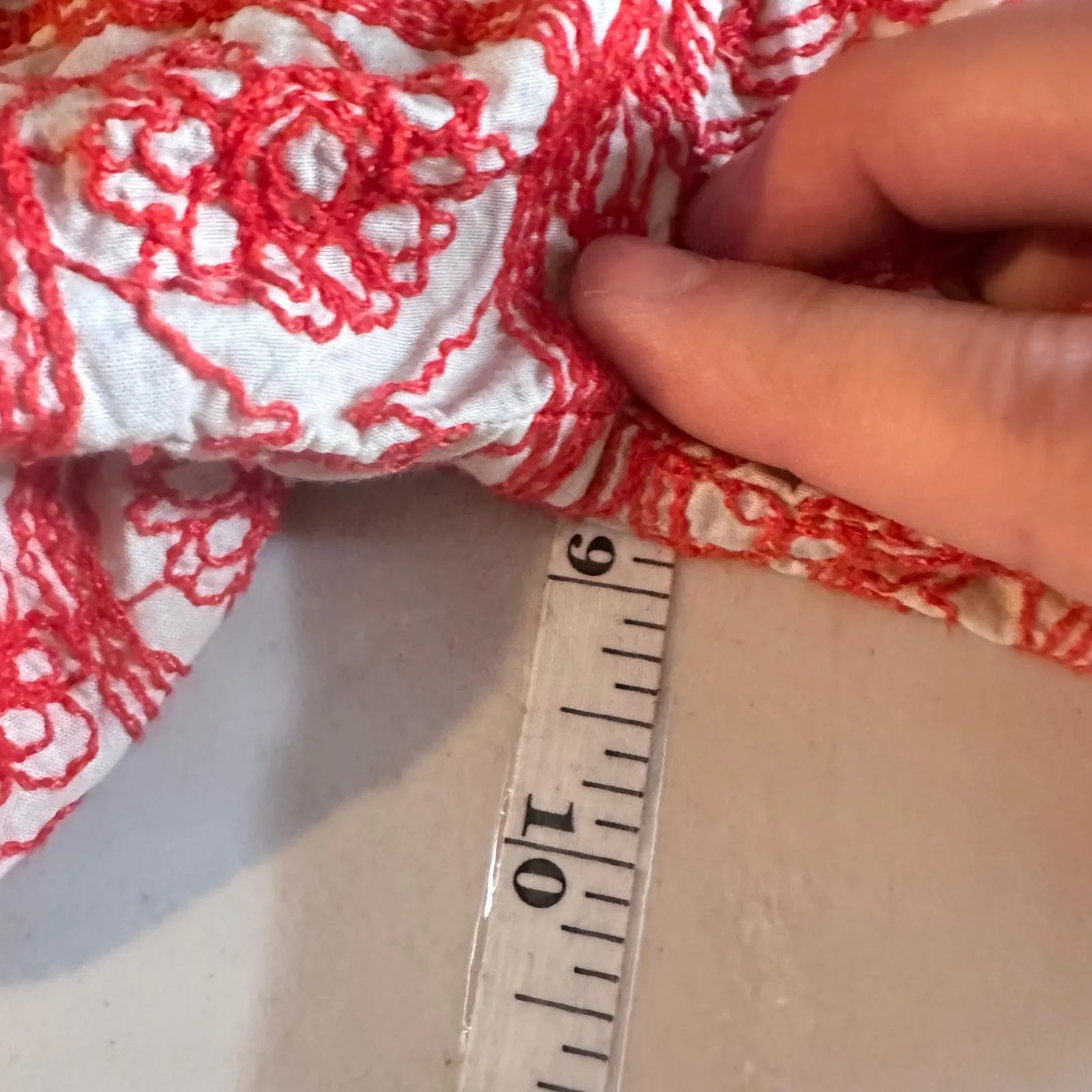 Ann Taylor LOFT Red Embroidered‎ Pattern Shorts Size 2 Coastal Boho - Image 10