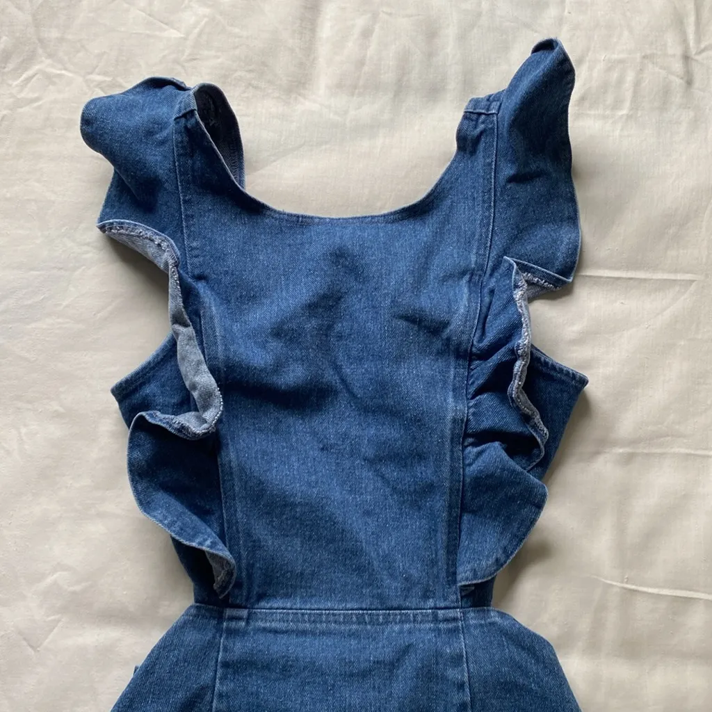Denim flowy dress Blue Size XS - Image 4